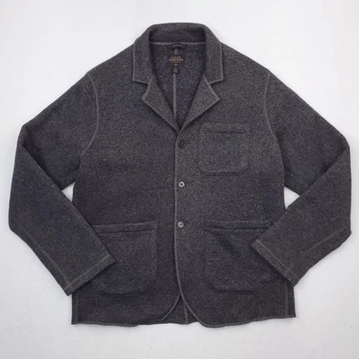 Allen Edmonds Jacket Mens XL Gray Wool Blend Knit Blazer Button Front Academia - Image 1 of 4