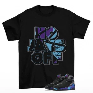 Jay All Day Sneaker Shirt Nera da abbinare Jordan 8 Retro Aqua 305381-006 - Foto 1 di 2
