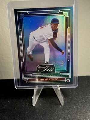 Pedro Martinez 2025 Panini Three and Two #82 Holo Blue Red Sox #5/8 - Image 1 of 2