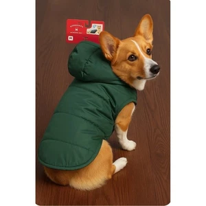 WonderShop grüne gefütterte Weste Hundemantel Kapuze Medium Size Haustierbekleidung NEU - Bild 1 von 10