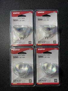 4 PACK - Satco S3446 50W MR16 Floodlight Bulb - Picture 1 of 10