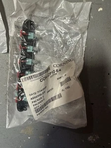 Corning CCH-CP12-E4 Patch Panel, 6 LC Duplex 10Gig Aqua OM3/OM4 Adapters - Picture 1 of 1