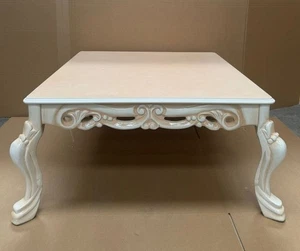 Casa Padrino Tavolino Barocco Lusso Beige/Bianco 90 cm - Mobili Stile Barocco - Foto 1 di 2