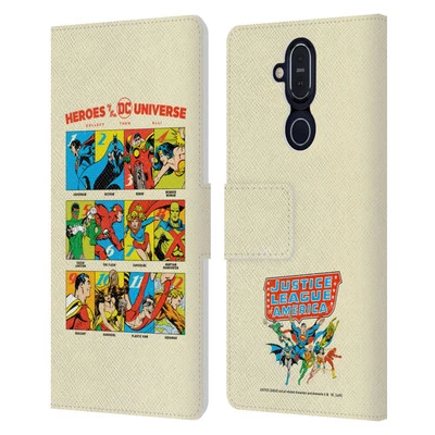 JUSTICE LEAGUE DC COMICS 90TH ANNIVERSARY LEATHER BOOK CASE FOR NOKIA PHONES - Image 1 of 4