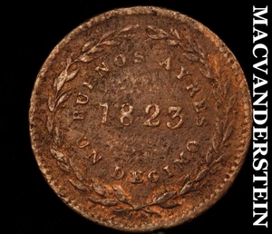 Argentinien: 1823 Buenos Aires One Decimo - selten ohne Reserve #D4634 - Bild 1 von 2