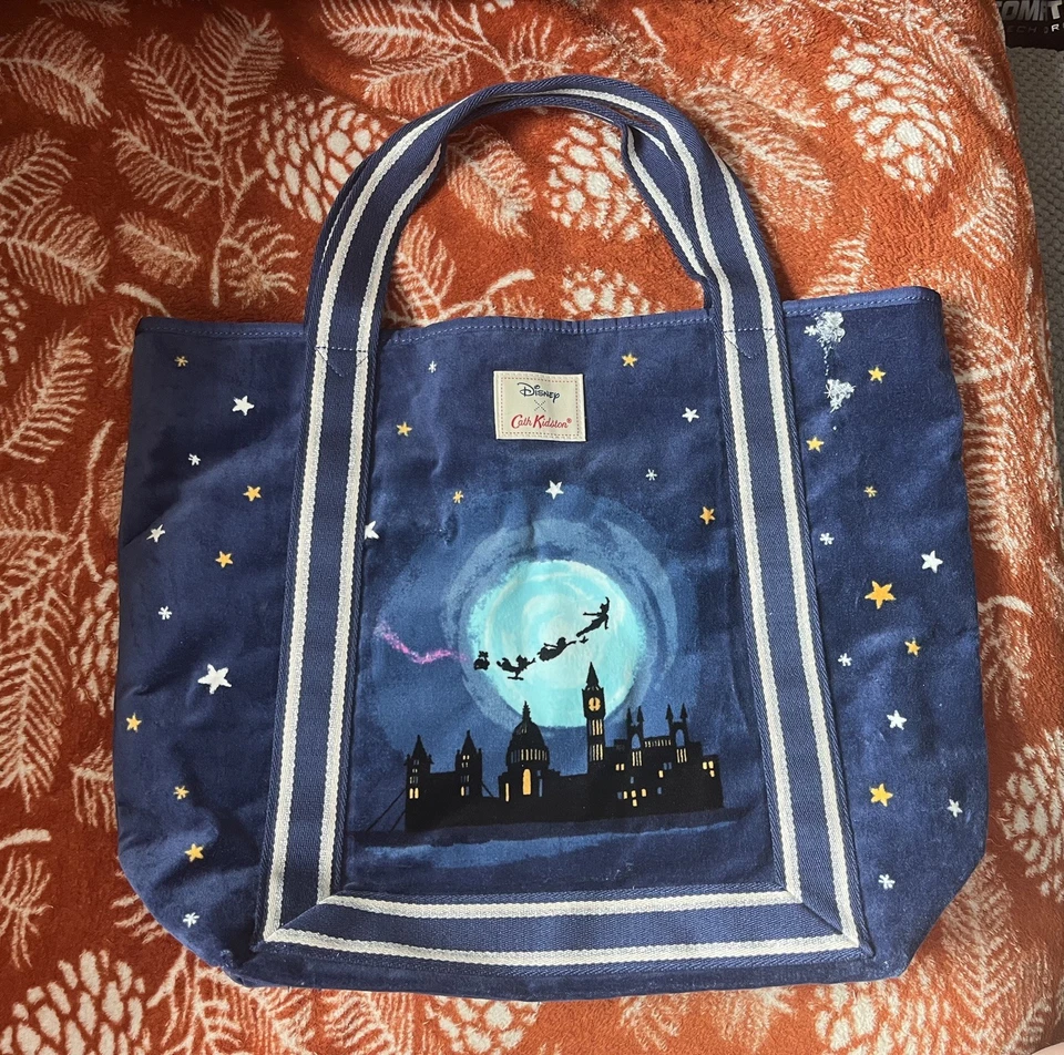 Cath Kidston, Disney, Peter Pan tote bag, blue velvet, very rare  - Image 1 of 4