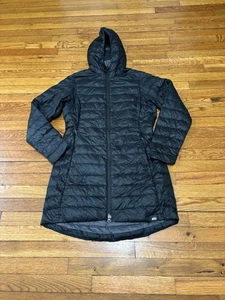 REI Coop Damen Daunen gefütterte Jacke Größe Medium schwarz Reißverschluss isoliert verstaubar - Bild 1 von 8