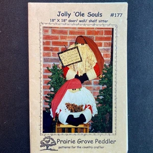 Jolly 'Ole Souls Santa or Elf Door Hanging Wall Hanging Shelf Sitter Pattern - Picture 1 of 2