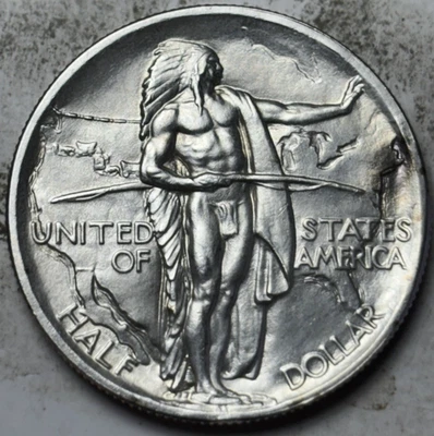1936 Oregon 50c Commemorative Half Dollar. Attractive UNC, Lightly Cleaned - Image 1 of 2