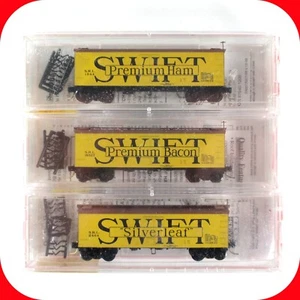 N Scale **SWIFT Refrigerator Lines*** Ice Reefer 3-Pack Set - Micro Trains 58512 - Picture 1 of 3