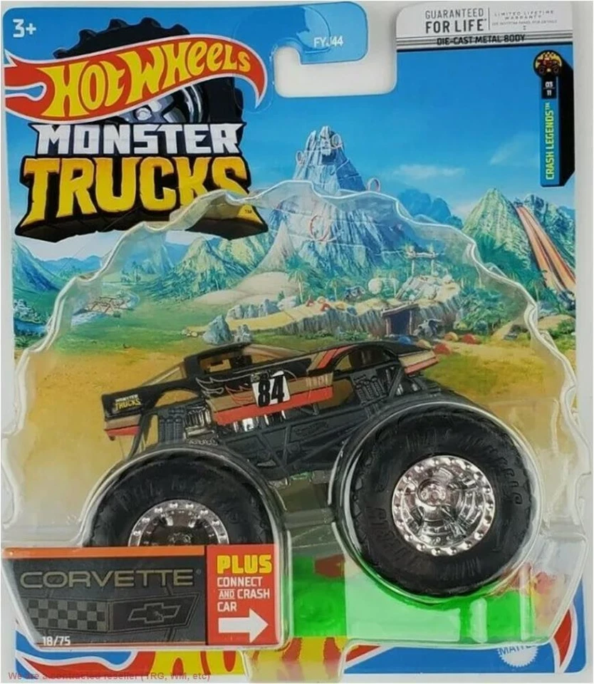 Hot Wheels Monster Trucks Corvette 18/75 Crash Legends 03/11 Die-Cast 1:64 - Imagem 1 de 1