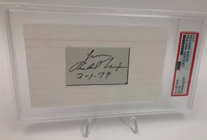 President RICHARD M. NIXON PSA CUT AUTO Signed AUTHENTIC AUTOGRAPH Index Card - Picture 1 of 10