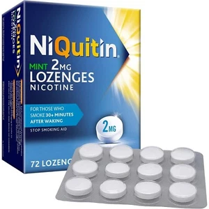 NiQuitin Mint 2 mg Lozenges - Effective Smoking Craving Relief 72 Lozenges - Picture 1 of 9