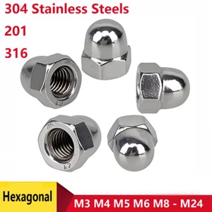 Sechskant Dommuttern A2 Edelstahl M3 M4 M5 M6 M8 M10 M12 M14 M16 M18-M24 - Bild 1 von 40