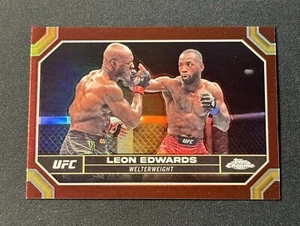 2024 Topps Chrome UFC LEON EDWARDS Magenta Refractor #115 - Picture 1 of 2