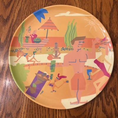 Набор закусочных тарелок Zak Designs for Target меламин пляж бассейн вечеринка 2 9 дюймов - Изображение 1 из 4