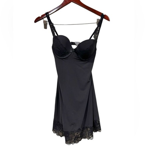 UNDERCOVER Victorias Secret Mini Abito Slip 36B Imbottito Anni 90 Y2K Fairycore Pizzo Stravagante