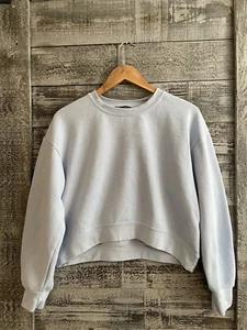 Zara Sweater Long Sleeve Sweatshirt Blue Women’s Size Medium Good Condition - Picture 1 of 10