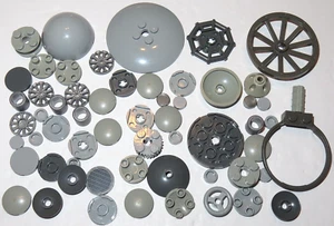 Lego Special Mixed Parts & Pieces Lot Gray Rare Round Circles - Picture 1 of 7