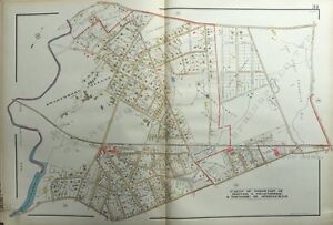  1929 DELAWARE COUNTY, PA, SPRINGFIELD MORTON SWARTHMORE COLLEGE, PLAT ATLAS MAP