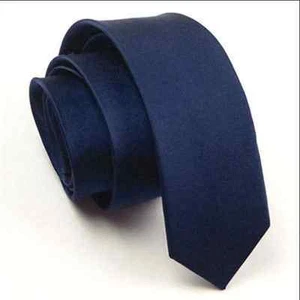 Mens Solid Color Skinny 2" Inch Necktie - Picture 1 of 10