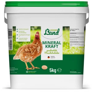 HÜHNER Land Mineral Kraft für Hühner 5kg, Muschelschrot, Muschelgrit - Bild 1 von 6