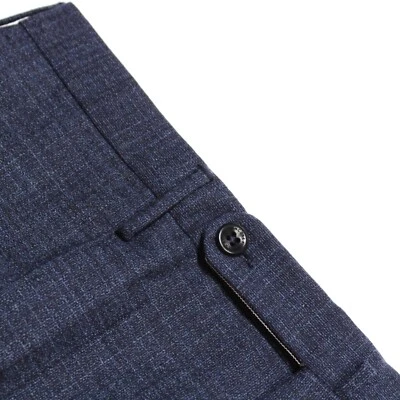 Incotex NWT Dress Pants Size 34 US In Blue Melange 100% Wool Modern Fit - Image 1 of 4