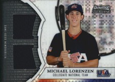 2011 (TEAM USA) Bowman Sterling USA Baseball Dual Relic X-Fractors #ML Lorenzen