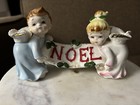 Kress Vtg Christmas Angels Noel Candle Holder  Holt Howard Era Lefton Napco