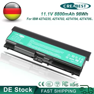 8.8Ah 42T4235 42T4704 Akku Für Lenovo ThinkPad T410 T410i T420 L412 T520i W520 - Bild 1 von 12
