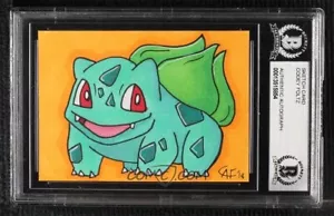 Pokémon Bulbasaur Nintendo Original Art Sketch Karte 1/1 BAS - Bild 1 von 2