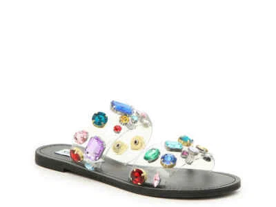SANDALIA STEVE MADDEN PASARELA PINTEREST TRANSPARENTE LUCITE SHANI ESTRÁS/JOYAS $148 Foto 1 de 4