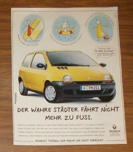 Seltene Werbung RENAULT TWINGO - Der wahre Städter fährt nicht mehr zu Fuss 1996 - Bild 1 von 1