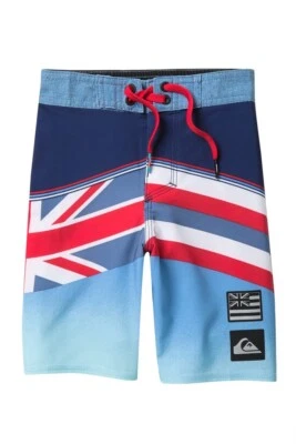 Pantalones Cortos Quiksilver Highline Hawaii Bandera Hawaiana Azul 4/5/6 Foto 1 de 2