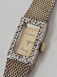 Vintage * Damen Wittnauer Quarz Uhr mit Diamant Akzenten - Bild 1 von 8