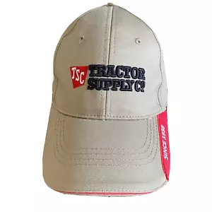 Mütze Ball Cap Tractor Supply khaki hellbraun Canvas mit verstellbarem Größenverschluss Riemen - Bild 1 von 6