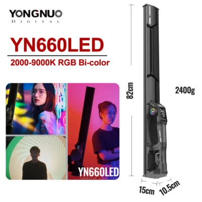 YONGNUO YN660LED RGB Handheld Photography Light Bi-color 2000K-9900K APP Control - Image 1 of 4