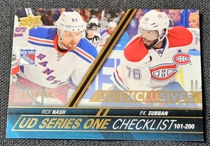 2015-16 Upper Deck Series 1 UD Exclusives /100 Rick Nash Subban Checklist #200 - Bild 1 von 2