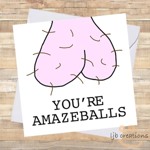 Bälle gut gemachte Karte für ihn ihre Glückwünsche Sie haben den Test bestanden lustig  - Bild 1 von 3