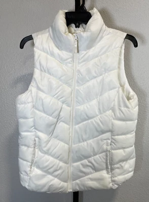 Chaleco acolchado So Juniors blanco sin mangas talla L otoño invierno informal Foto 1 de 4