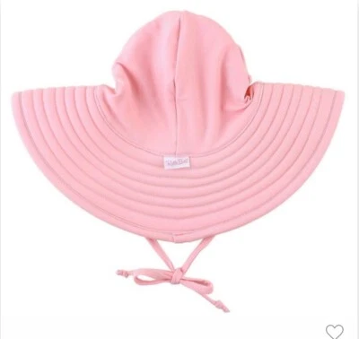 NUEVO CON ETIQUETAS RuffleButts® Bebé Niñas Rosa Sombrero para el Sol UPF 50+ Protección Solar 0-12 Meses Foto 1 de 4
