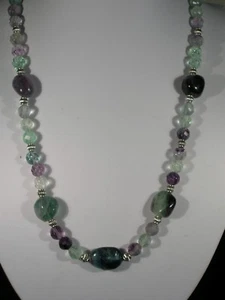 20" Fluorite Bead Necklace - Picture 1 of 2