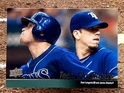 2010 Upper Deck Tampa Bay Rays Evan Longoria James Shields #597 - Image 1 of 2