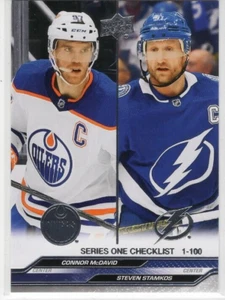 Connor McDavid Steven Stamkos 23-24 Upper Deck Series 1 Base Checklist #199 - Picture 1 of 1