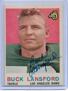 1959 Topps Alex Buck Lansford #152 Los Angeles Rams Signed Autographed Card