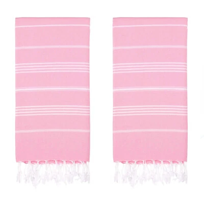 Turkish Beach Towel Set of 2 (38" x 71") | 100% Cotton Extra Large Turkish Towel - Image 1 of 4