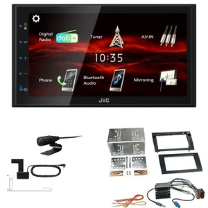 JVC Bluetooth 2DIN DAB+ Autoradio für Seat Exeo ab 2009 schwarz ohne Canbus - Bild 1 von 5