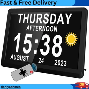 2024 NEW, 11.5 Inch Large Digital Calendar Day Clock, 19 Reminders Clocks for Me - Picture 1 of 7
