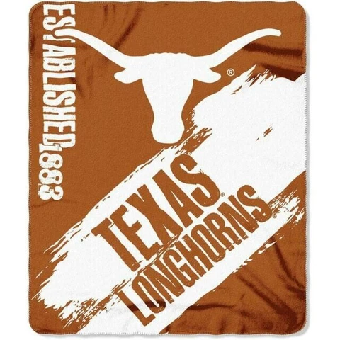 Texas Longhorns  EST 1883 NCAA Northwest 50 x 60 Fleece Throw  C Cover