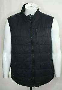 Solaris Mens XL Black Nylon Quilted Full Zip Puffer Vest Lightweight - Picture 1 of 6